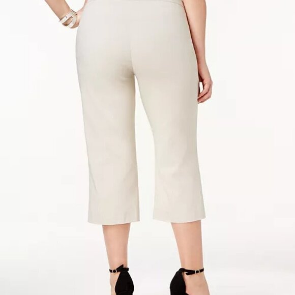 Jm Collection Plus Size Tummy Control Pull-on Capri Pants, Created for Macy's - Picture 2 of 7